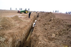 احداث زهکش  در قطعات داخل ایستگاه