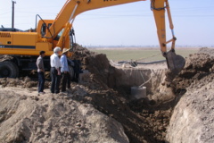 حفر کانال جهت جمع آوری زه آب