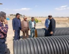 بازدید و تاکید بر عملیات پوشش ژئو ممبران حفر استخر ۵۵۰۰۰ متر مکعبی